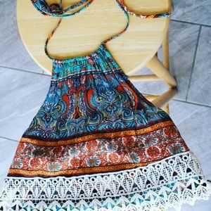 Halter Top Colorful Pattern